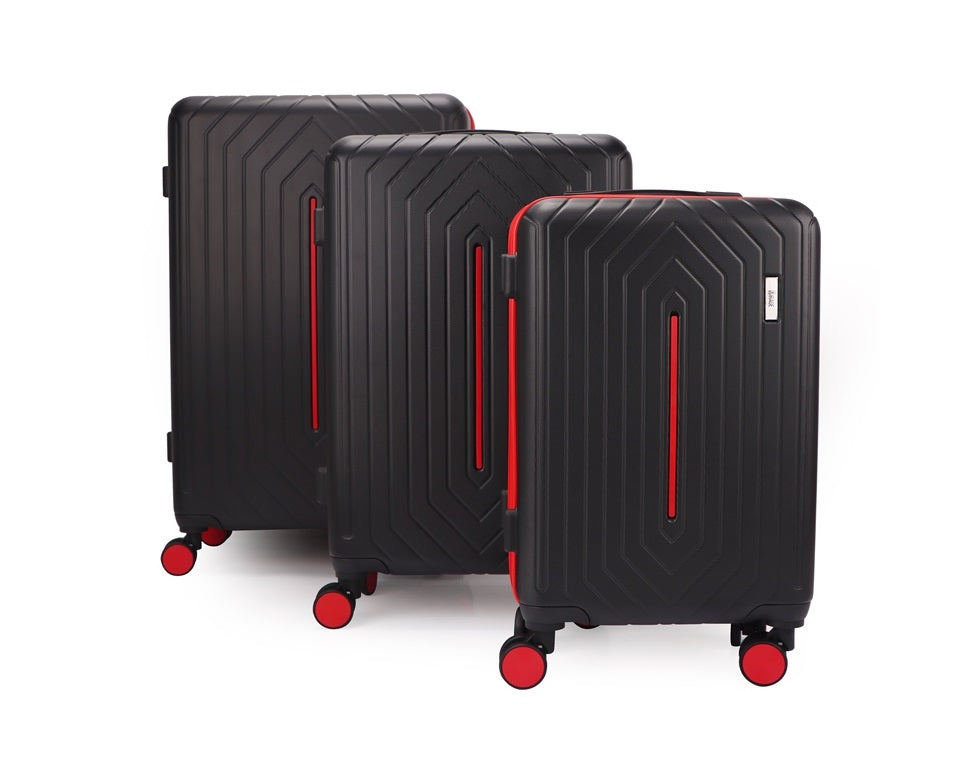 Mirage Mona ABS Hard shell Lightweight 3 Piece Luggage Set - Stiles Supply Co.