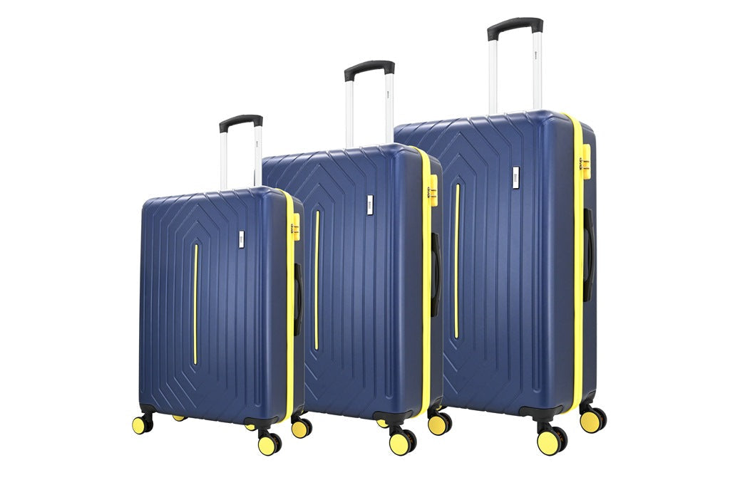 Mirage Mona ABS Hard shell Lightweight 3 Piece Luggage Set - Stiles Supply Co.