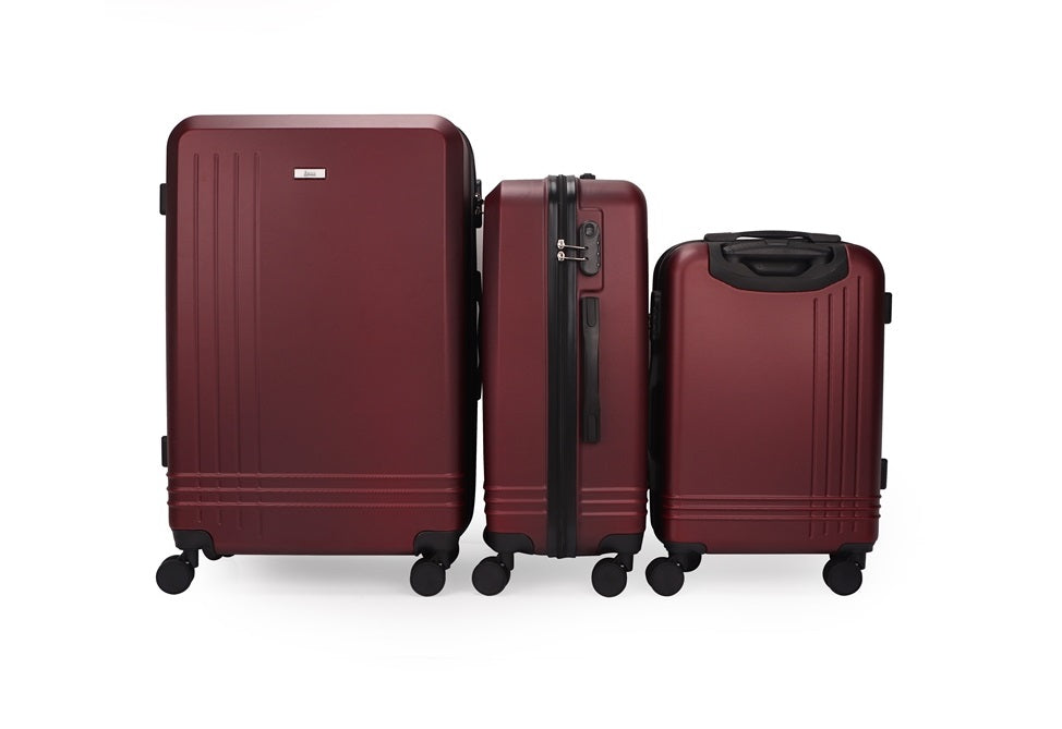 Mirage Alisa ABS Hard shell Lightweight 3 Piece Luggage Set - Stiles Supply Co.