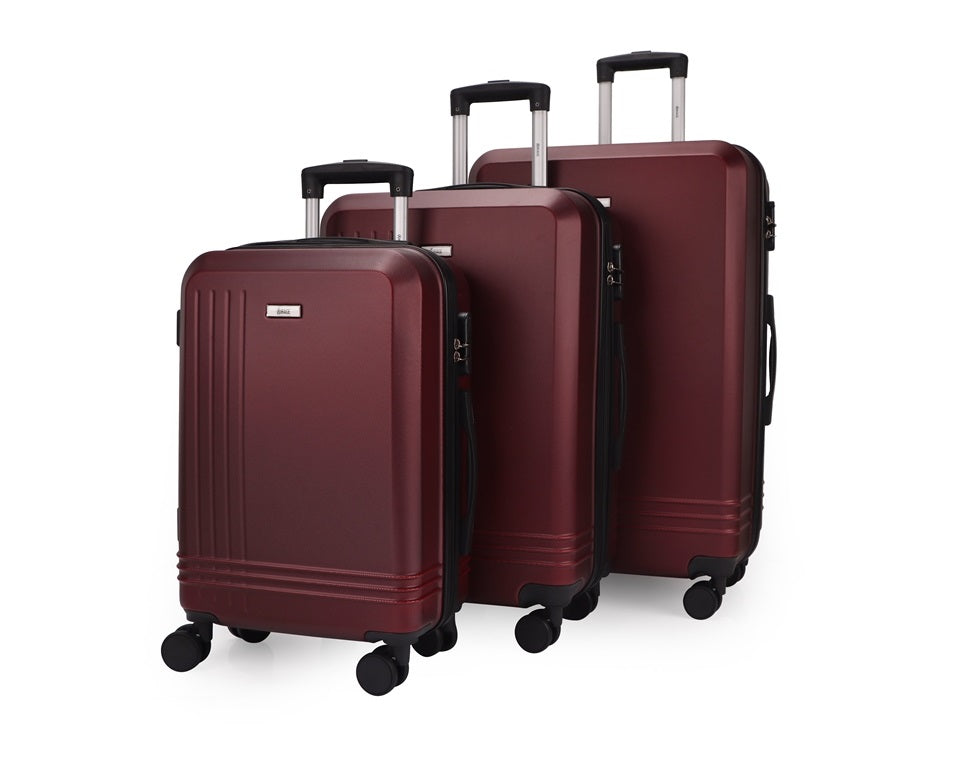 Mirage Alisa ABS Hard shell Lightweight 3 Piece Luggage Set - Stiles Supply Co.