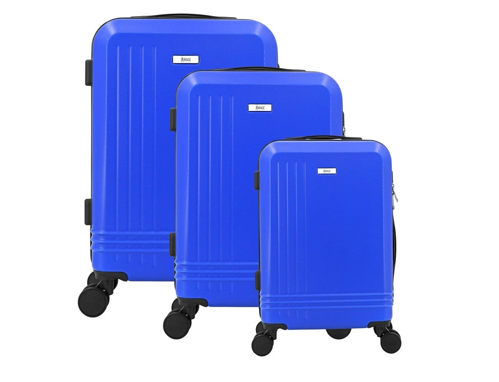 Mirage Alisa ABS Hard shell Lightweight 3 Piece Luggage Set - Stiles Supply Co.