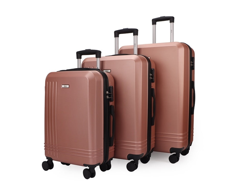 Mirage Alisa ABS Hard shell Lightweight 3 Piece Luggage Set - Stiles Supply Co.
