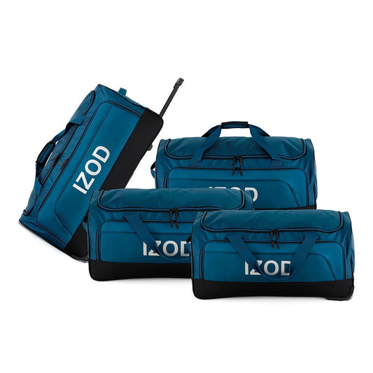 IZOD Katy Lightweight Soft Shell Rolling Duffel Bag with Wheels and Telescopic Handle – Travel-Ready Luggage Duffel