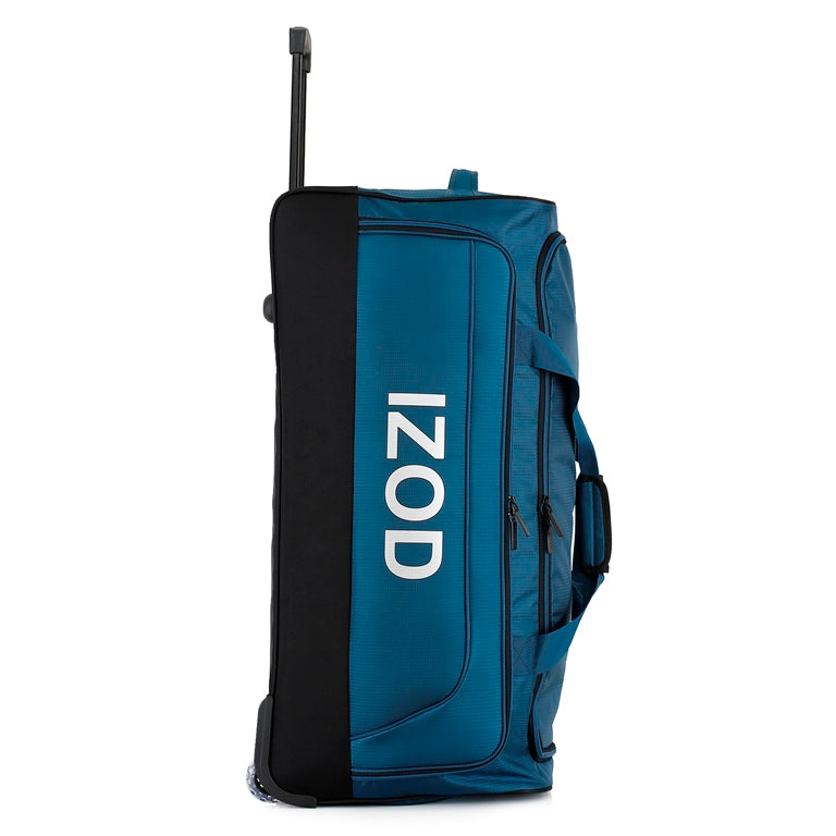 IZOD Katy Lightweight Soft Shell Rolling Duffel Bag with Wheels and Telescopic Handle – Travel-Ready Luggage Duffel