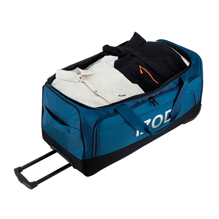 IZOD Katy Lightweight Soft Shell Rolling Duffel Bag with Wheels and Telescopic Handle – Travel-Ready Luggage Duffel