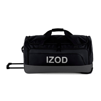 IZOD Katy Lightweight Soft Shell Rolling Duffel Bag with Wheels and Telescopic Handle – Travel-Ready Luggage Duffel