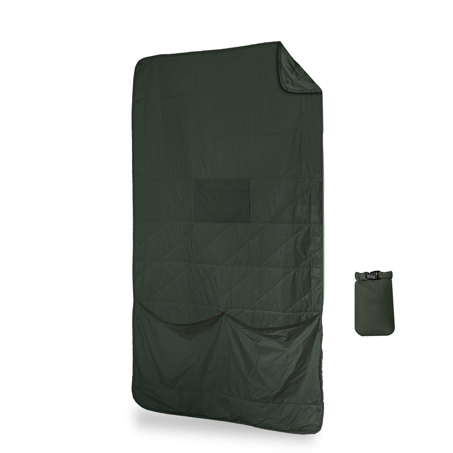Gravel Layover™ Travel Blanket - Packable & Puffy | Spruce - Stiles Supply Co.