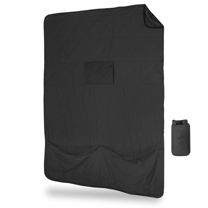 Gravel Layover™ XL Travel Blanket - Packable & Puffy | Black - Stiles Supply Co.