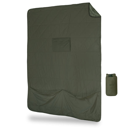 Gravel Layover™ XL Travel Blanket - Packable & Puffy | Spruce - Stiles Supply Co.
