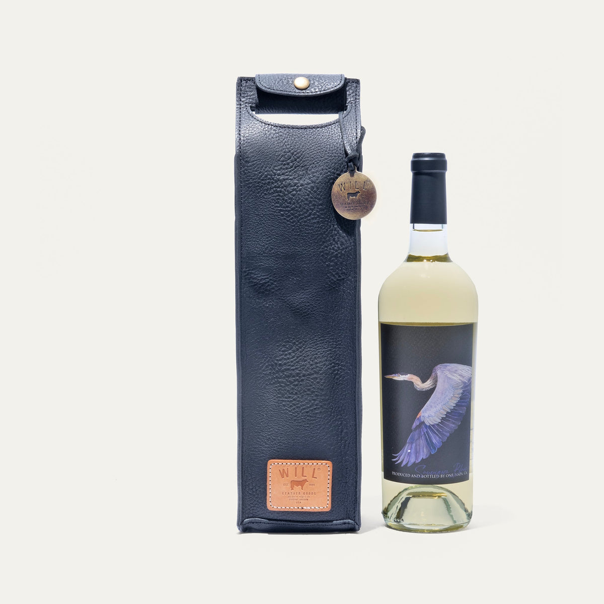 Will Leather Goods Single Leather Wine Case