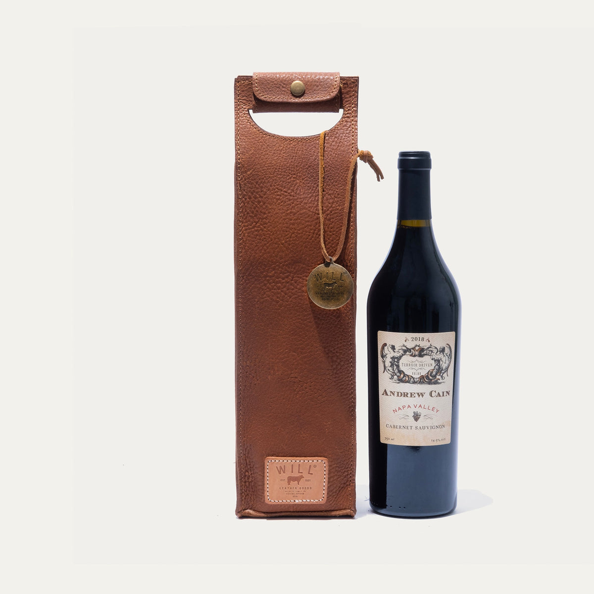 Will Leather Goods Single Leather Wine Case