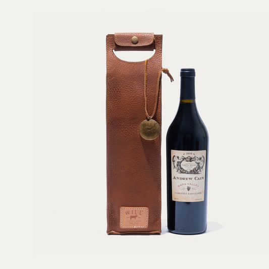 Will Leather Goods Single Leather Wine Case