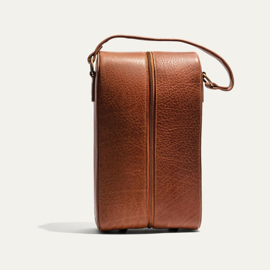 Will Leather Goods Hard Double Leather Wine Case