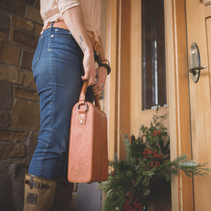 Will Leather Goods Hard Double Leather Wine Case