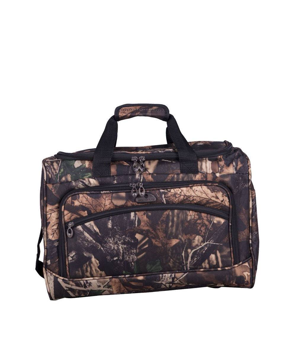 American Flyer Camo Green 5-Piece Spinner Luggage Set