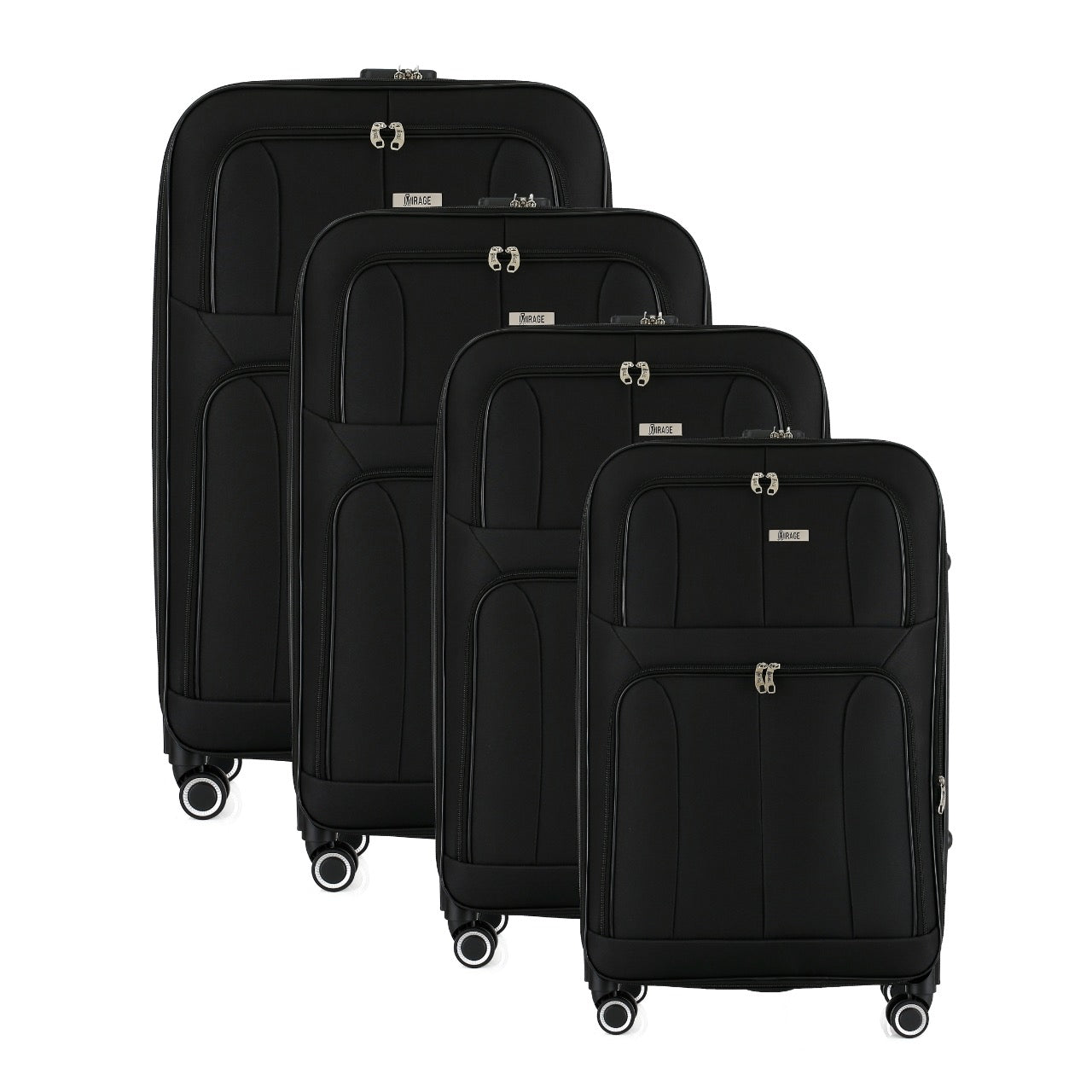 Grace Soft side Lightweight Expandable with 360° Dual Spinning Wheels and Combo Lock – Includes 32", 28", 24", 20" 4-Piece Luggage Set