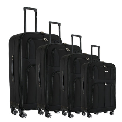 Grace Soft side Lightweight Expandable with 360° Dual Spinning Wheels and Combo Lock – Includes 32", 28", 24", 20" 4-Piece Luggage Set