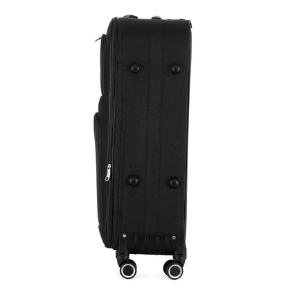 Grace Soft side Lightweight Expandable with 360° Dual Spinning Wheels and Combo Lock – Includes 32", 28", 24", 20" 4-Piece Luggage Set