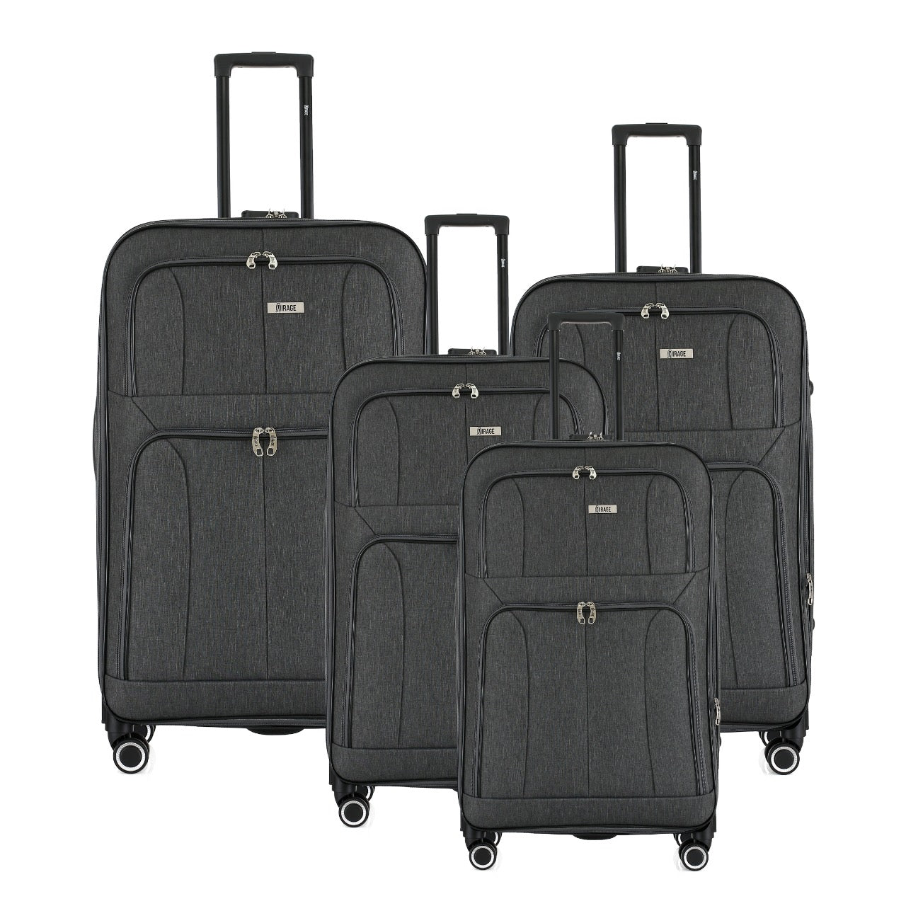 Grace Soft side Lightweight Expandable with 360° Dual Spinning Wheels and Combo Lock – Includes 32", 28", 24", 20" 4-Piece Luggage Set
