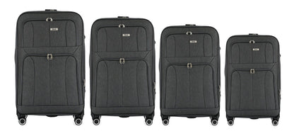 Grace Soft side Lightweight Expandable with 360° Dual Spinning Wheels and Combo Lock – Includes 32", 28", 24", 20" 4-Piece Luggage Set