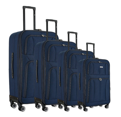 Grace Soft side Lightweight Expandable with 360° Dual Spinning Wheels and Combo Lock – Includes 32", 28", 24", 20" 4-Piece Luggage Set