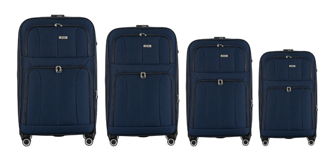 Grace Soft side Lightweight Expandable with 360° Dual Spinning Wheels and Combo Lock – Includes 32", 28", 24", 20" 4-Piece Luggage Set