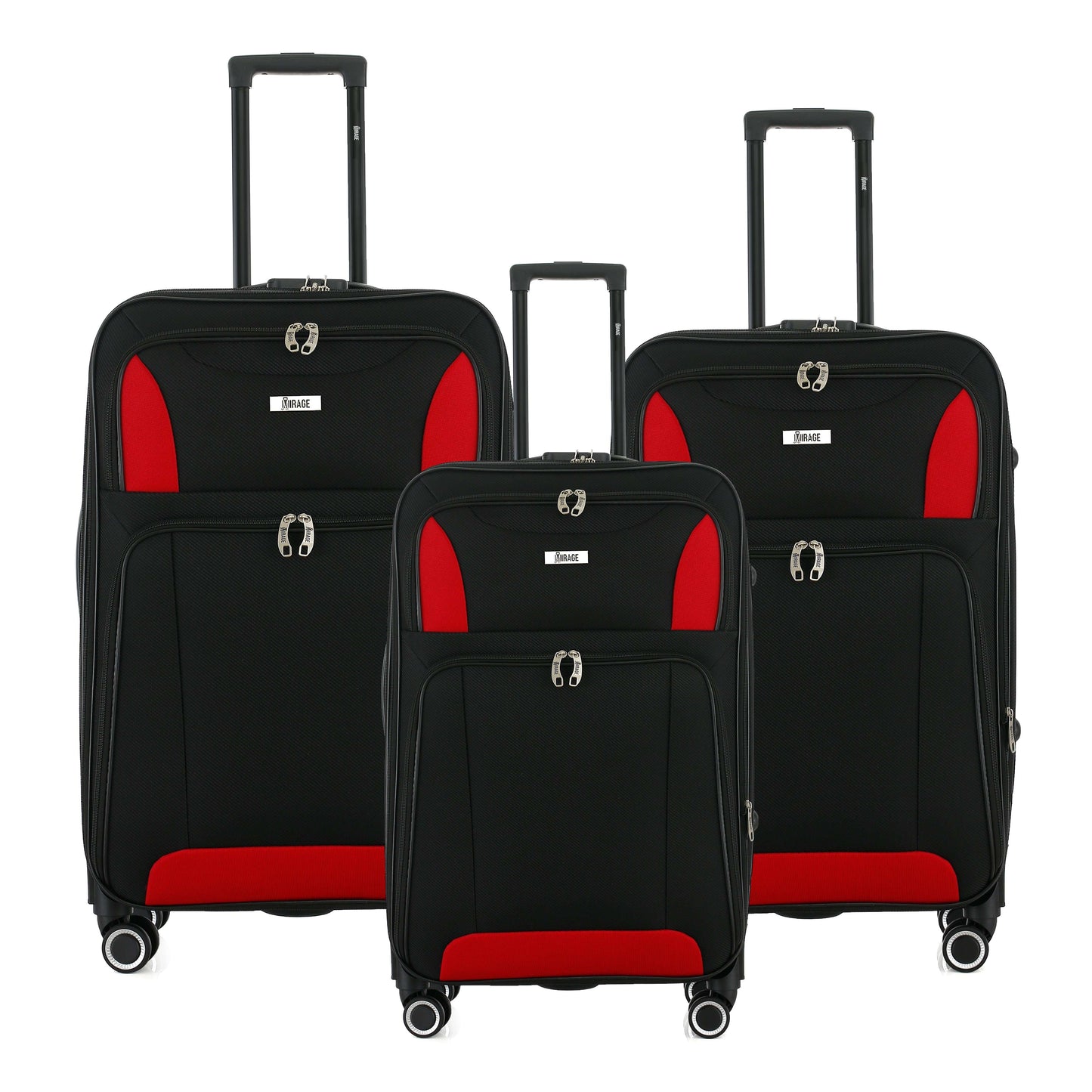 Casey Soft side Lightweight Expandable with 360° Dual Spinning Wheels and Combo Lock – Includes 28", 24", 20" 3-Piece Luggage Set