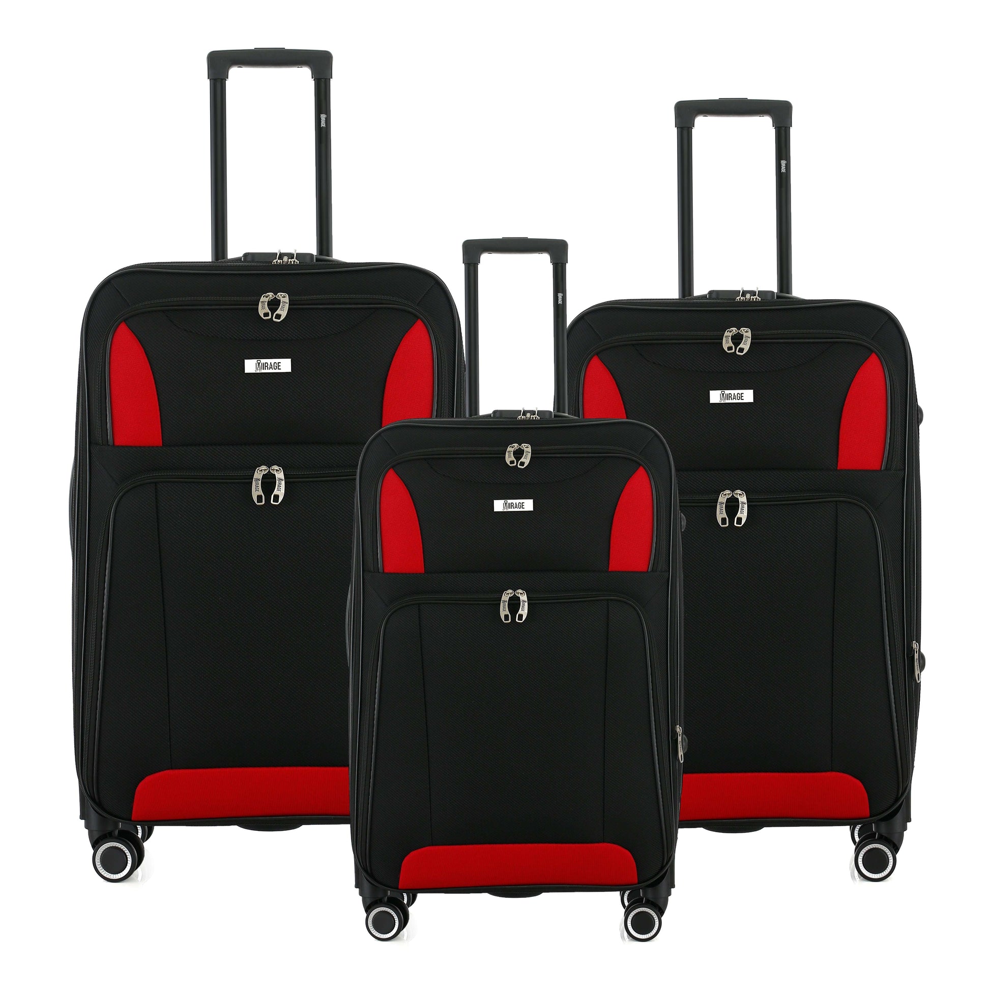 Casey Soft side Lightweight Expandable with 360° Dual Spinning Wheels and Combo Lock – Includes 28", 24", 20" 3-Piece Luggage Set