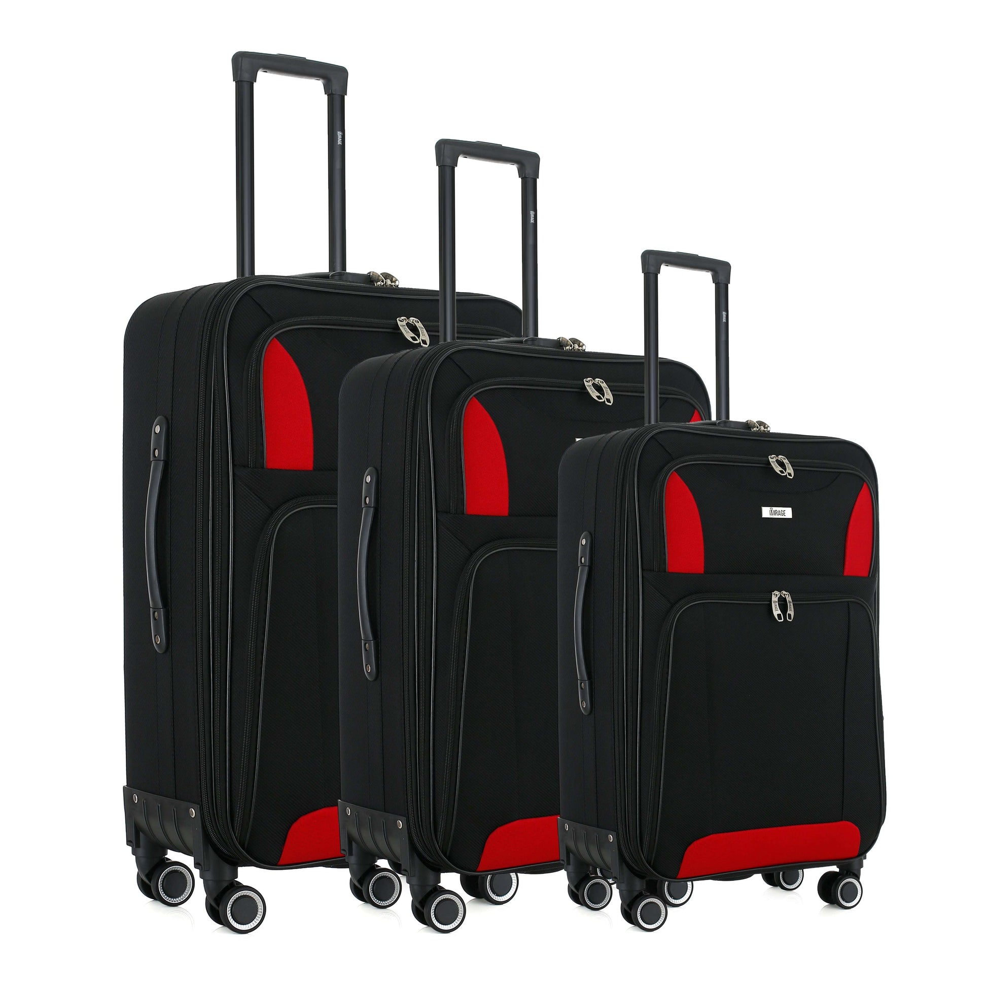 Casey Soft side Lightweight Expandable with 360° Dual Spinning Wheels and Combo Lock – Includes 28", 24", 20" 3-Piece Luggage Set