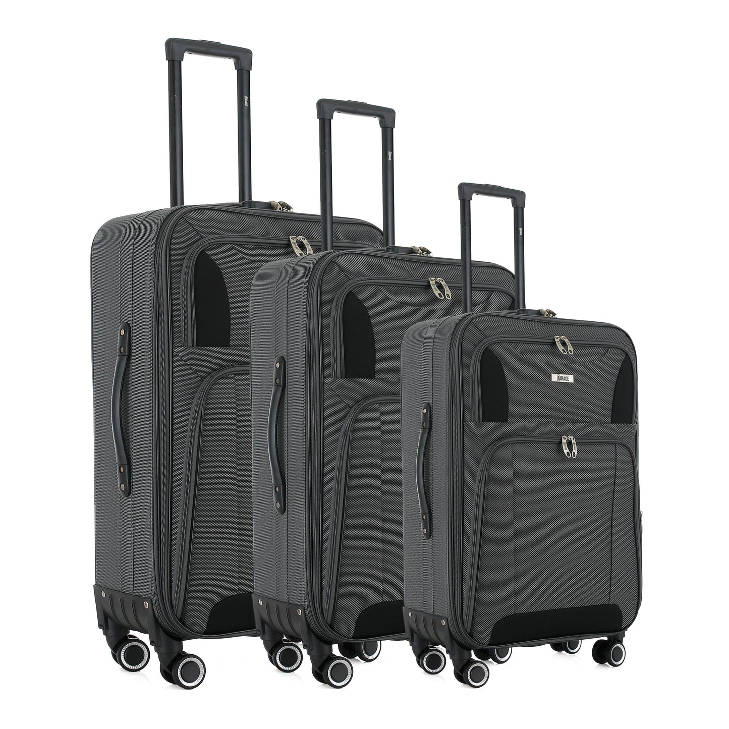 Casey Soft side Lightweight Expandable with 360° Dual Spinning Wheels and Combo Lock – Includes 28", 24", 20" 3-Piece Luggage Set