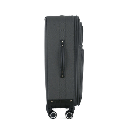 Casey Soft side Lightweight Expandable with 360° Dual Spinning Wheels and Combo Lock – Includes 28", 24", 20" 3-Piece Luggage Set