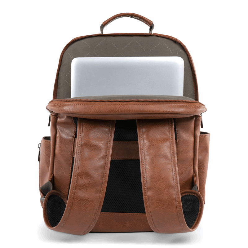 bugatti valentino laptop backpack Bugatti Valentino Vegan Leather Backpack with RFID Protection – Stiles Supply Co