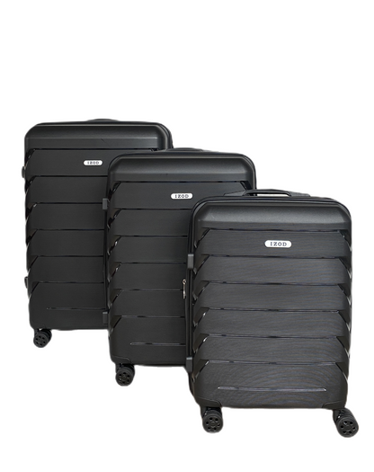 IZOD Ashley Hard shell Expandable Lightweight 3 Piece Luggage Set - Stiles Supply Co.