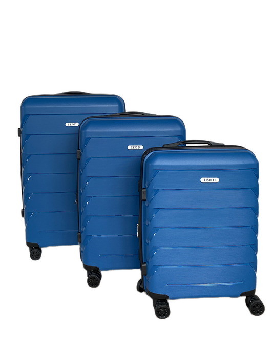 IZOD Ashley Hard shell Expandable Lightweight 3 Piece Luggage Set - Stiles Supply Co.