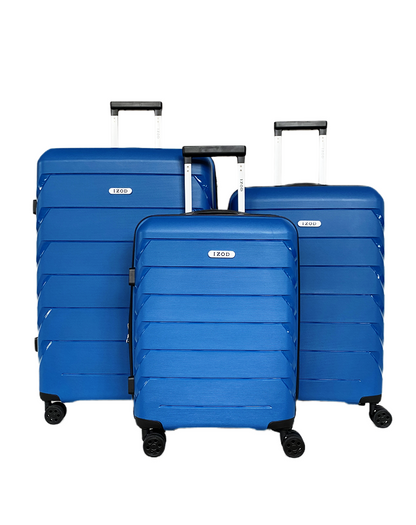 IZOD Ashley Hard shell Expandable Lightweight 3 Piece Luggage Set - Stiles Supply Co.