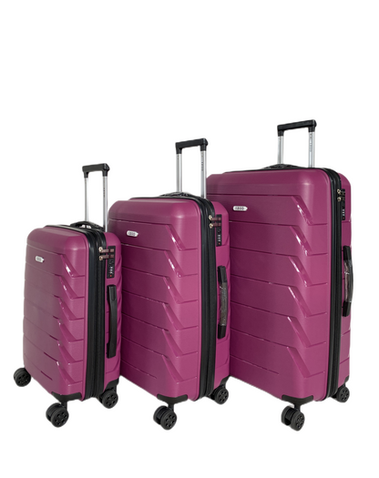 IZOD Ashley Hard shell Expandable Lightweight 3 Piece Luggage Set - Stiles Supply Co.