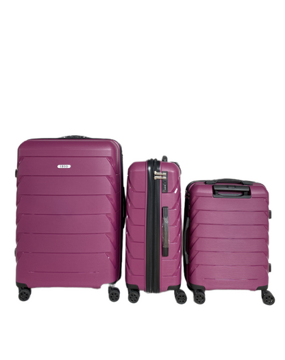 IZOD Ashley Hard shell Expandable Lightweight 3 Piece Luggage Set - Stiles Supply Co.
