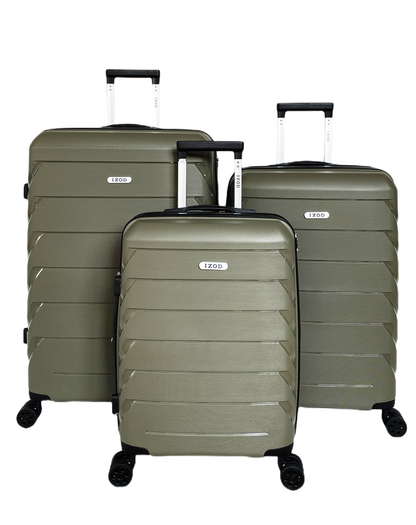 IZOD Ashley Hard shell Expandable Lightweight 3 Piece Luggage Set - Stiles Supply Co.