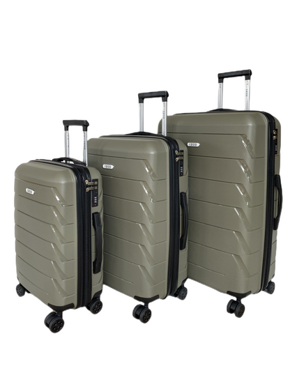 IZOD Ashley Hard shell Expandable Lightweight 3 Piece Luggage Set - Stiles Supply Co.