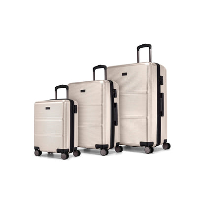 Bugatti Brussels 3-Piece Spinner Luggage Set | Durable Hard-Shell Suitcases