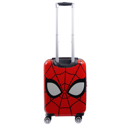 Marvel Spiderman Mask FŪL 21" Hard Rolling Luggage, Red - Stiles Supply Co.