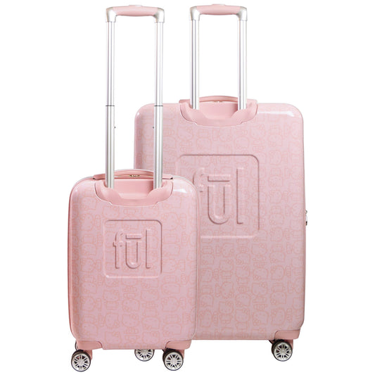 Hello Kitty All Over Print Hard-sided Pink Spinner Luggage 2 pc Set - Stiles Supply Co.