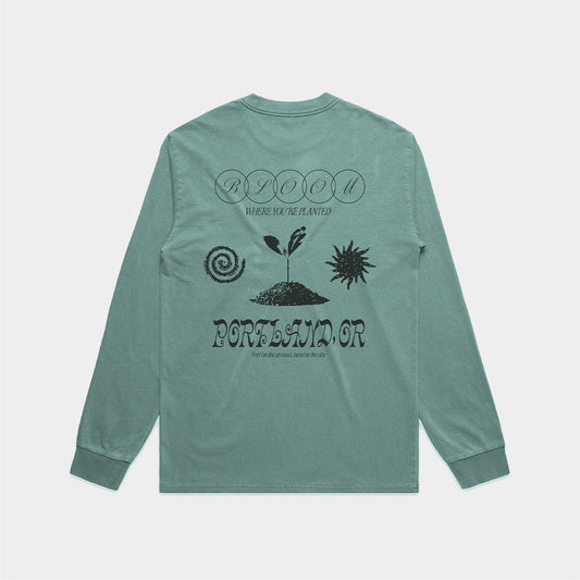 All-American Bloom Long Sleeve - Pacific Green - Stiles Supply Co.