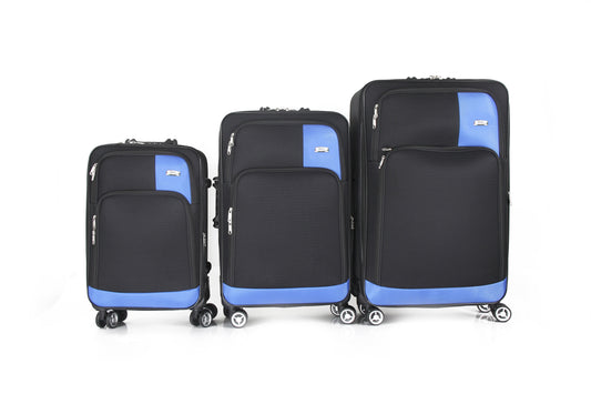 Mirage Brian Soft Shell Lightweight Expandable 3 Piece Luggage Set - Stiles Supply Co.