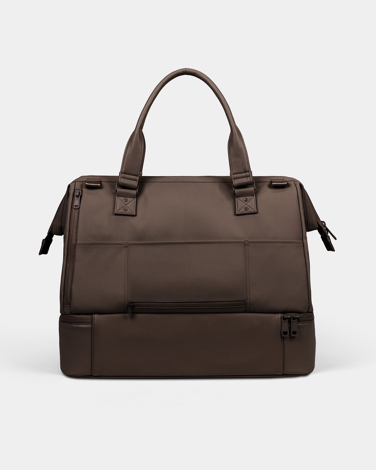 Portland Gear Cascade Weekender back view in Chocolate