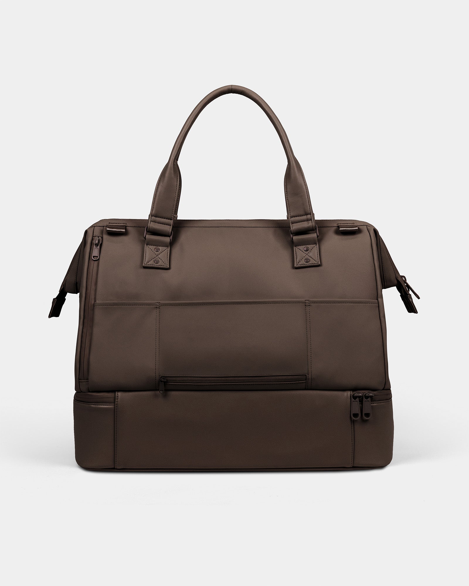 Portland Gear Cascade Weekender back view in Chocolate