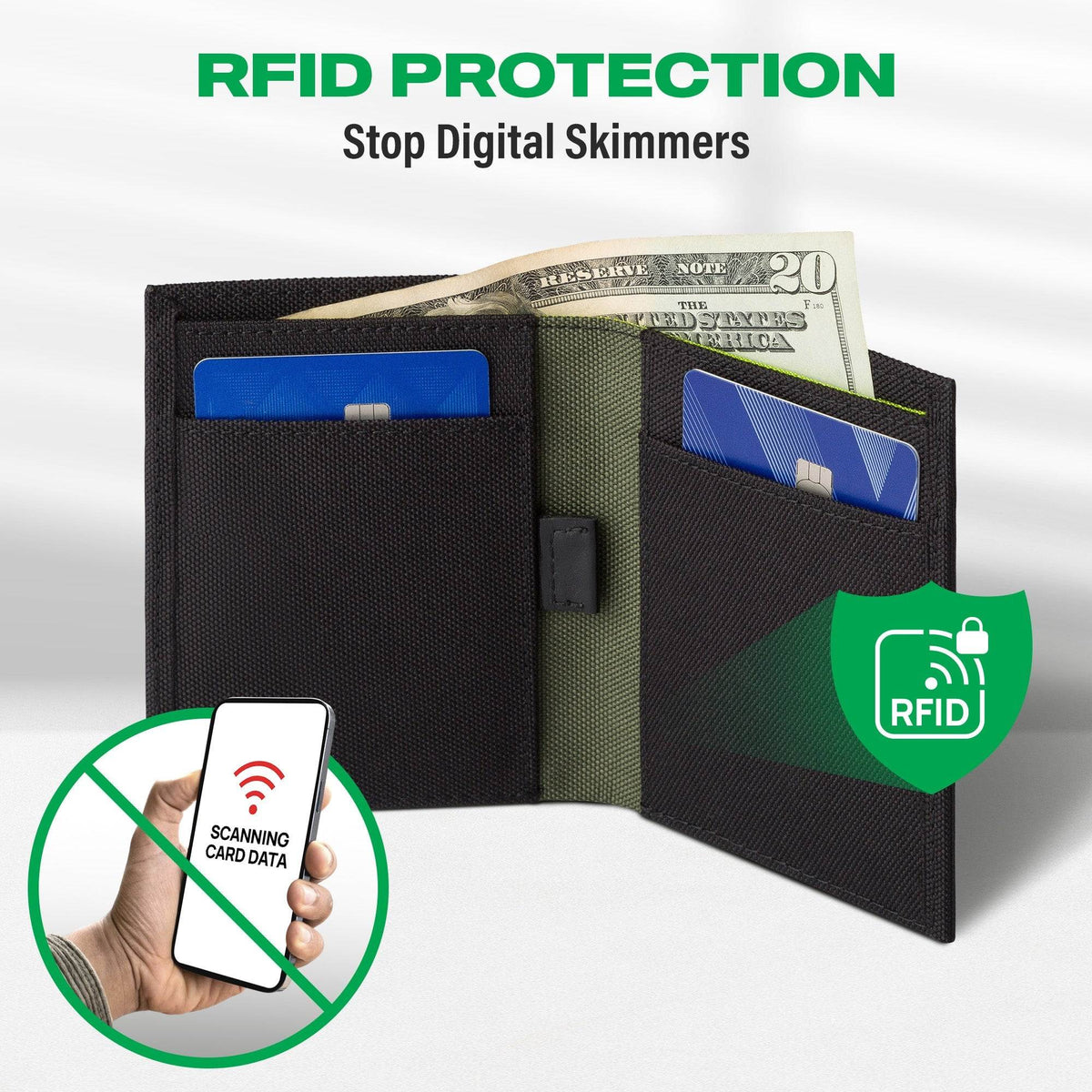 COR Surf Eco Bifold Cash Wallet with Magnetic Closure