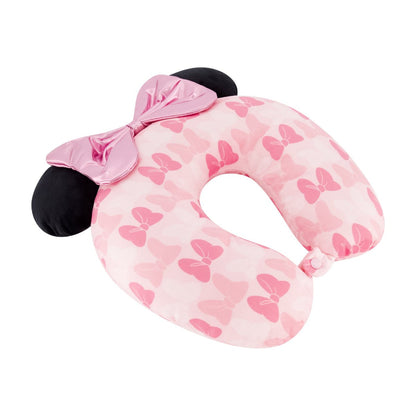 Disney Minnie Mouse Blush bows 3D ears and bow travel pillow - Stiles Supply Co.