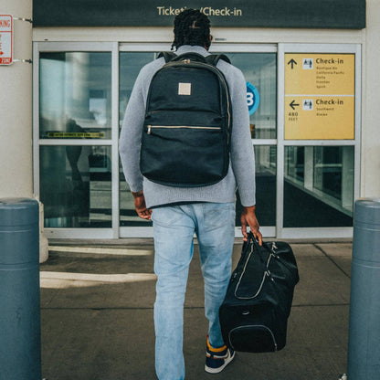 Sole Premise Black Leather Duffle Bag
