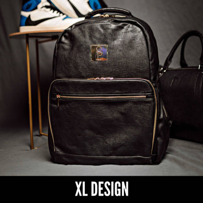 Sole Premise Black Leather Commuter Sneaker Bag XL